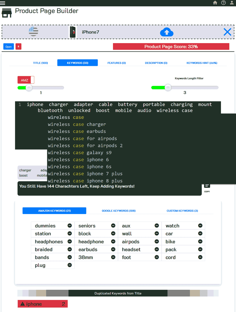 Keywords Autocomplete